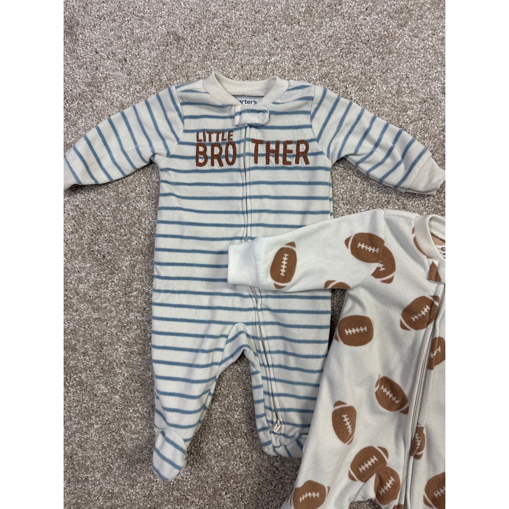 Carters Baby Boy Footed Pajamas Lot of 2 - Picture 3 of 6